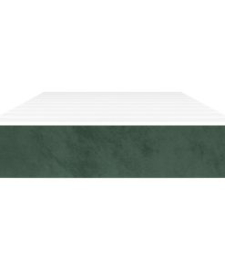 Materasso A Molle Verde Scuro 100x200x20 Cm In Velluto