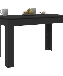 Tavolo Da Pranzo Nero 120x60x76 Cm In Legno Multistrato