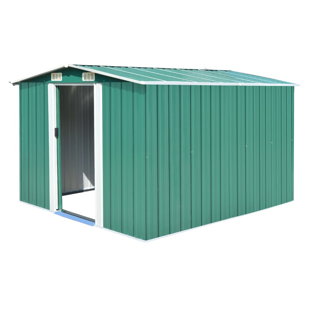 Casetta Da Giardino 257x298x178 Cm In Metallo Verde - Image 6