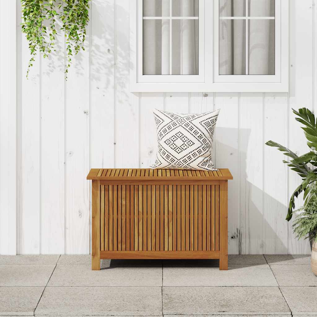 Contenitore Da Giardino 90x50x58 Cm In Legno Massello Di Acacia