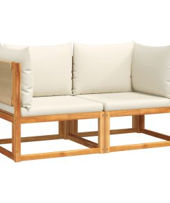 Divani Da Giardino Angolari Con Cuscini 2 Pz In Legno Di Acacia E Corda