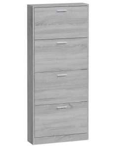 Scarpiera Grigio Sonoma 59x17x150 Cm In Legno Multistrato