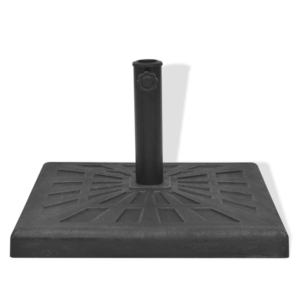 Base Per Parasole Quadrata In Resina Nera 12 kg