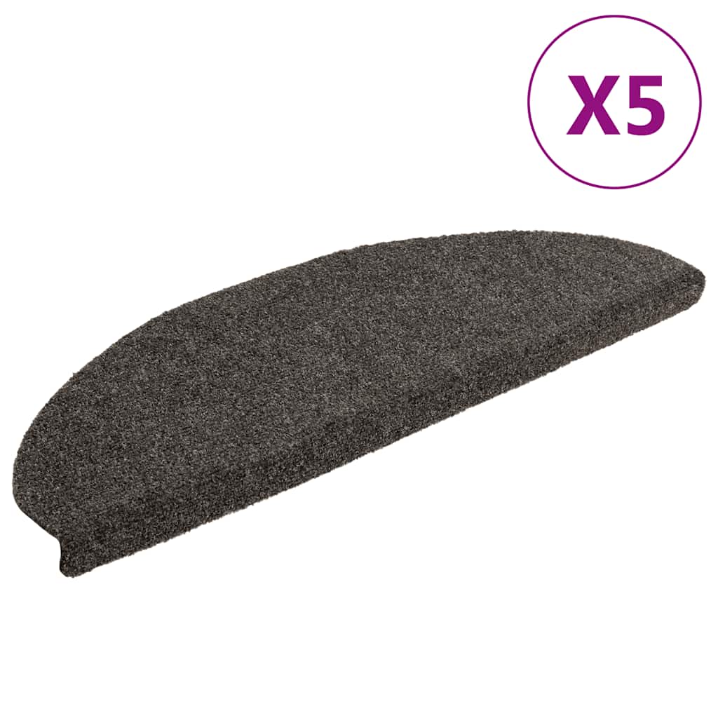 Tappetini Per Scale 5 Pz Antracite 65x21x4 Cm Agugliati