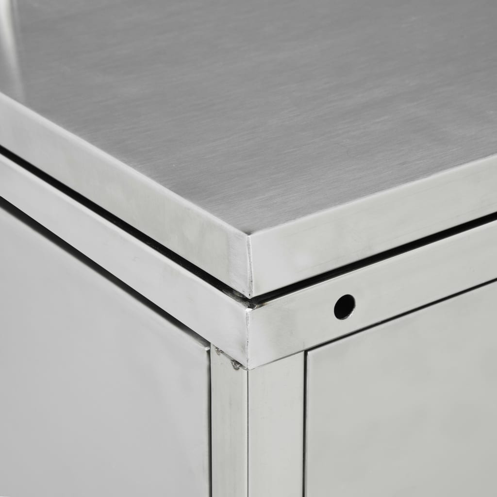 Copribidone Per Spazzatura Doppio 240 L In Acciaio Inox