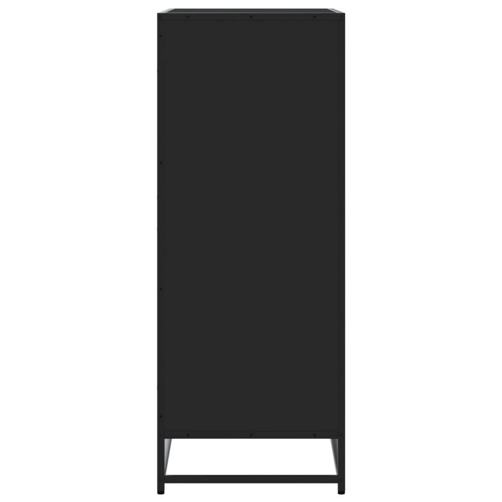 Scarpiera Nera 75x38x97,5 Cm In Truciolato E Metallo - Image 2