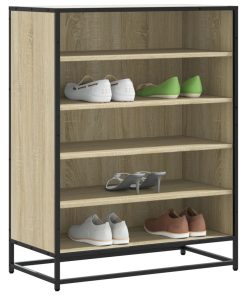 Scarpiera Rovere Sonoma 75x38x97,5 Cm Legno Multistrato Metallo