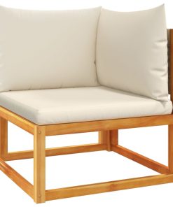 Divani Da Giardino Angolari Con Cuscini 2 Pz In Legno Di Acacia E Rattan