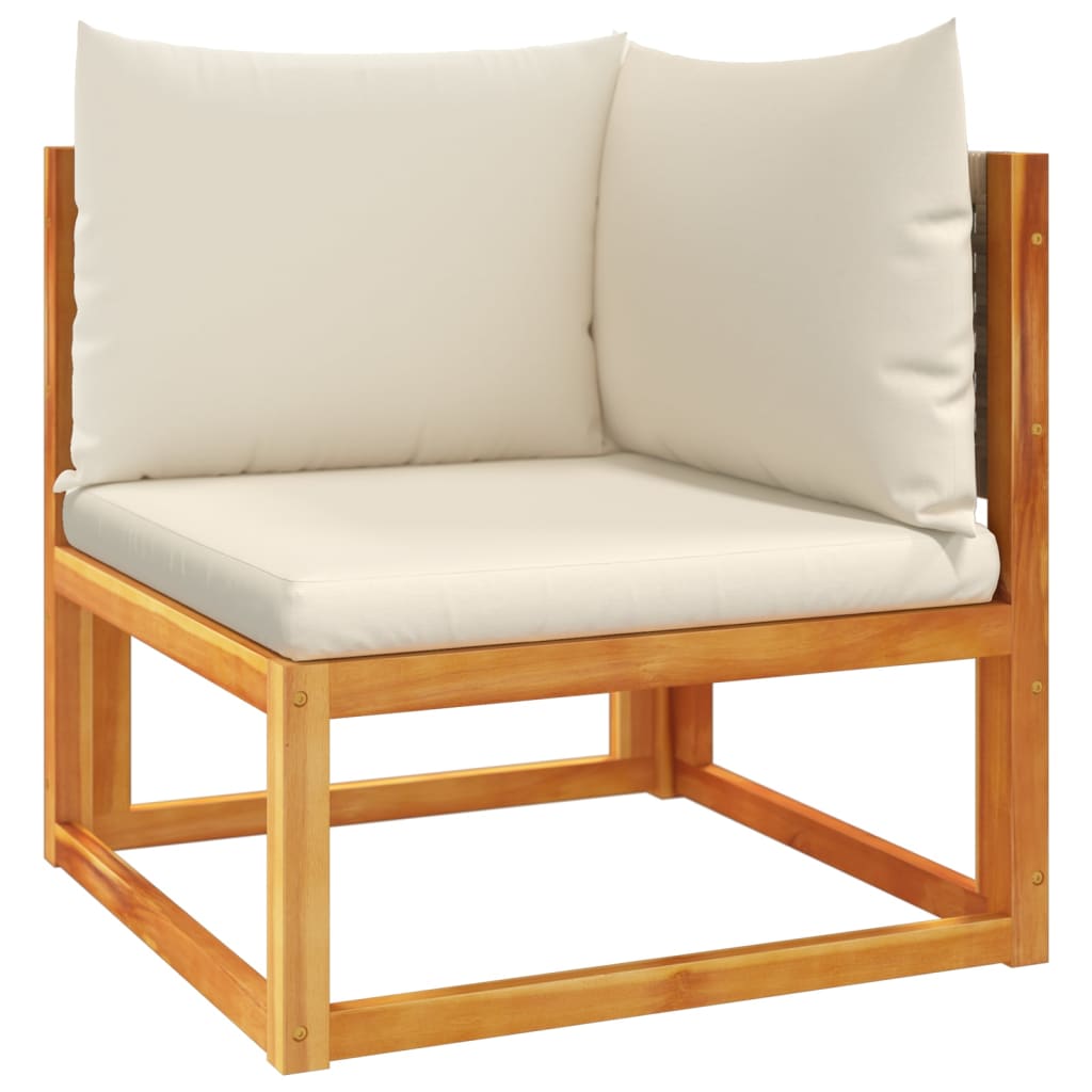 Divani Da Giardino Angolari Con Cuscini 2 Pz In Legno Di Acacia E Rattan