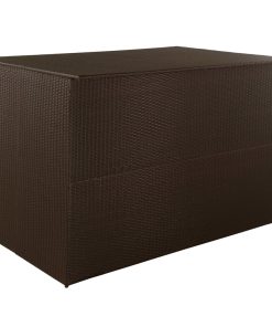Baule Da Giardino Marrone 150x100x100 Cm In Polyrattan
