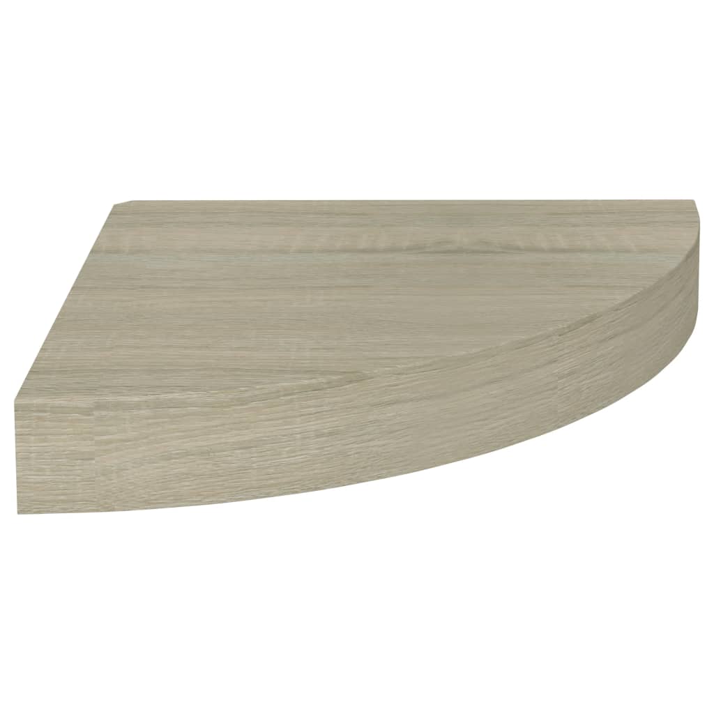 Scaffali Angolari A Parete 2 Pz Rovere 25x25x3,8 Cm In Mdf