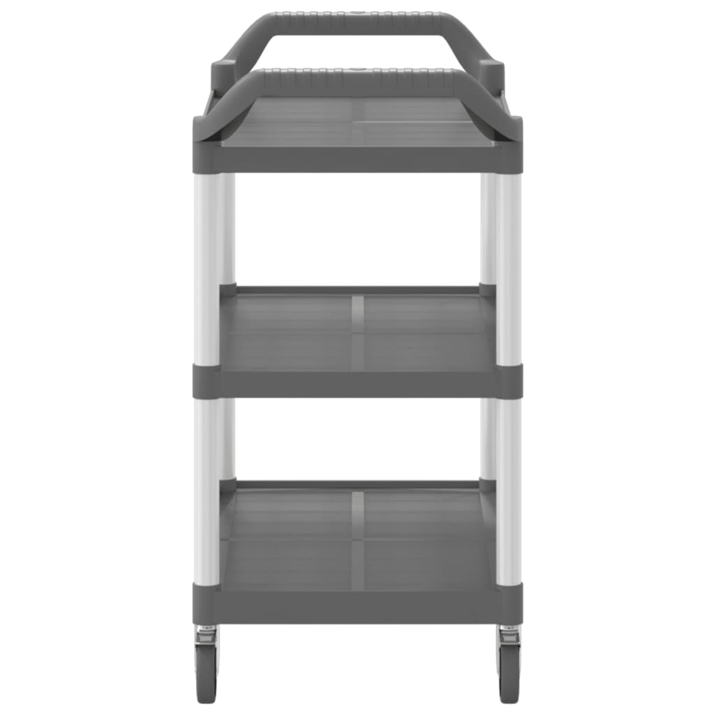 Carrello A 3 Ripiani Grigio 99x50x96 Cm In Alluminio