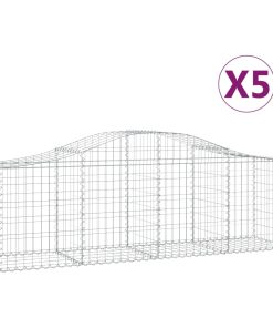 Cesti Gabbioni Ad Arco 5 Pz 200x50x60/80 Cm Ferro Zincato