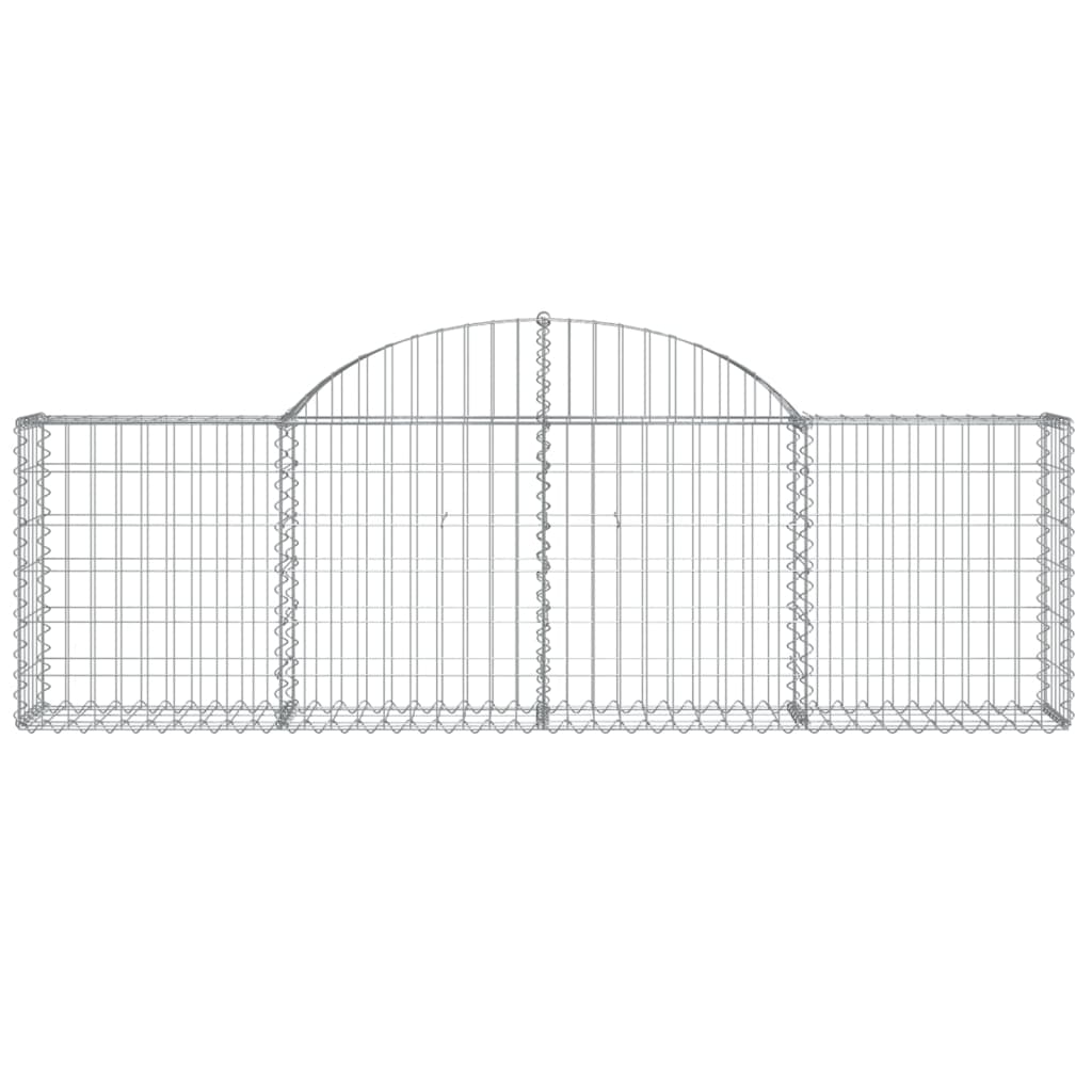 Cesti Gabbioni Ad Arco 4 Pz 200x30x60/80 Cm Ferro Zincato