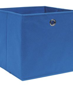 Contenitori 10 Pz In Tessuto Non Tessuto 28x28x28 Cm Blu