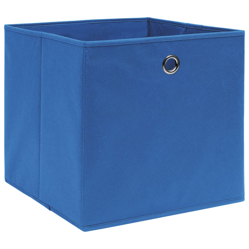 Contenitori 10 Pz In Tessuto Non Tessuto 28x28x28 Cm Blu