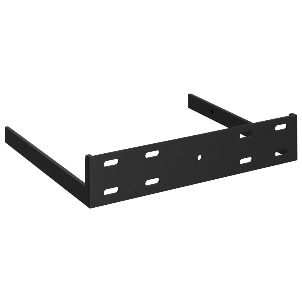 323891 Floating Corner Shelves 4 Pcs High Gloss Black 25x25x3,8 Cm Mdf - Image 4