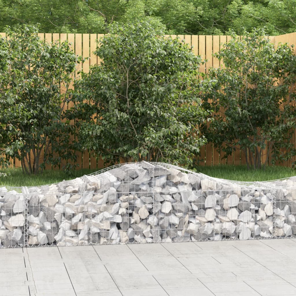 Cesti Gabbioni Ad Arco 3 Pz 200x50x40/60 Cm Ferro Zincato