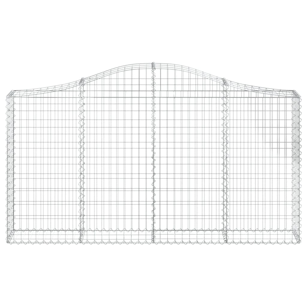 Cesti Gabbioni Ad Arco 4 Pz 200x30x100/120 Cm Ferro Zincato