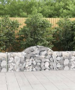 Cesti Gabbioni Ad Arco 9 Pz 200x30x60/80 Cm Ferro Zincato