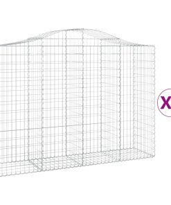 Cesti Gabbioni Ad Arco 2 Pz 200x50x140/160 Cm Ferro Zincato