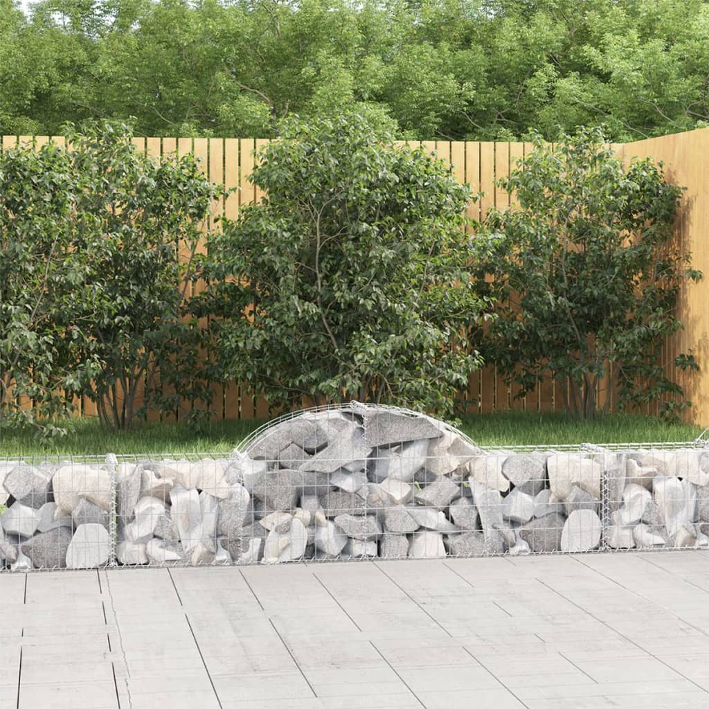 Cesti Gabbioni Ad Arco 5 Pz 200x30x40/60 Cm Ferro Zincato