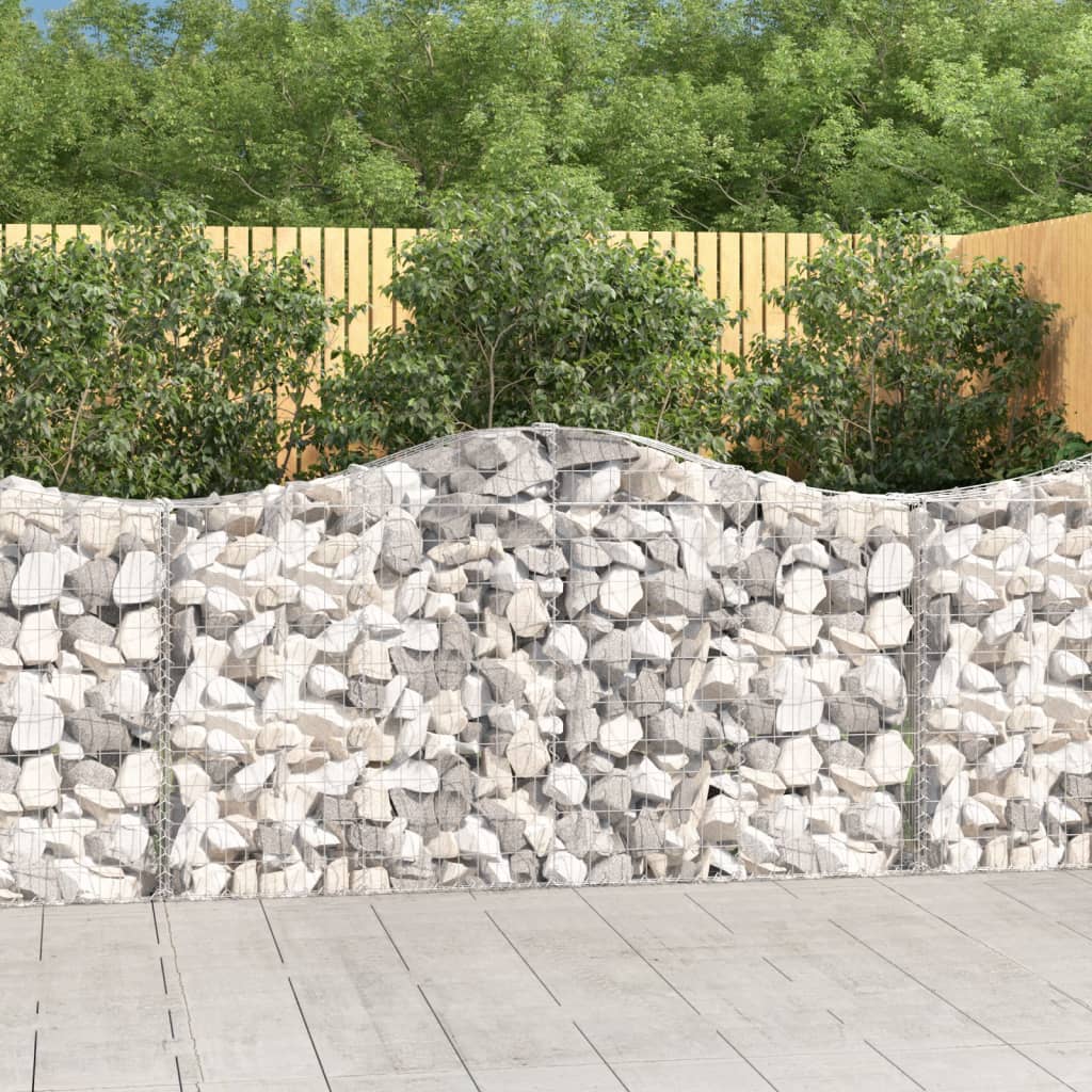 Cesti Gabbioni Ad Arco 5 Pz 200x30x100/120 Cm Ferro Zincato