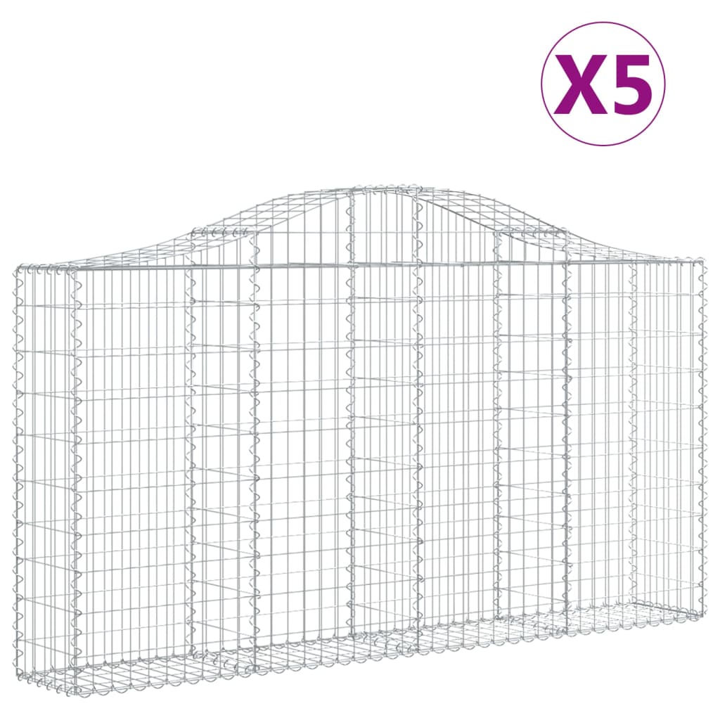 Cesti Gabbioni Ad Arco 5 Pz 200x30x100/120 Cm Ferro Zincato - Image 5