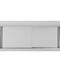 Armadio Da Cucina Ad Ante Scorrevoli 120x40x50cm Acciaio Inox