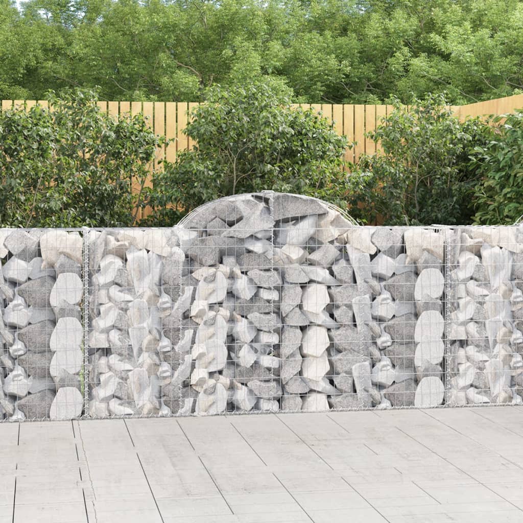 Cesti Gabbioni Ad Arco 5 Pz 200x30x100/120 Cm Ferro Zincato