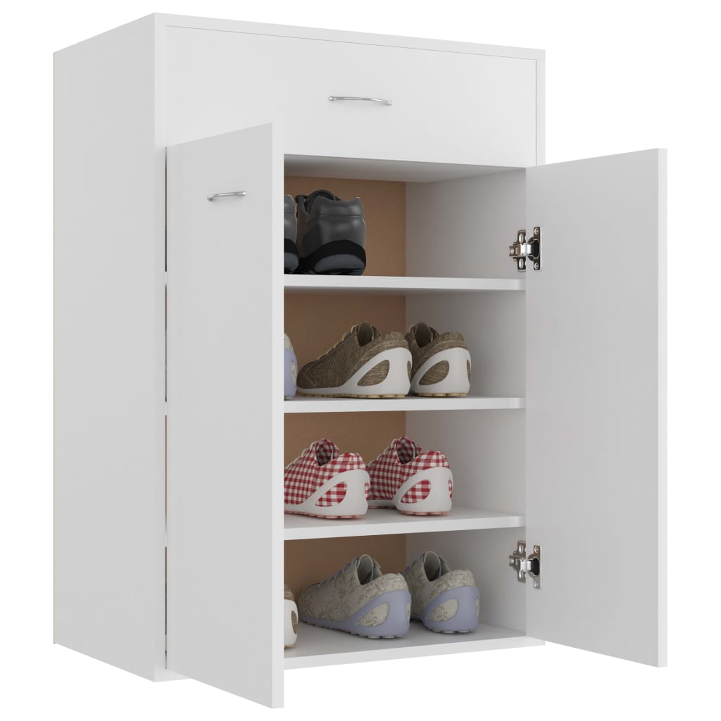 Scarpiera Bianca 60x35x84 Cm In Legno Multistrato - Image 3