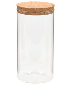 Barattoli In Vetro Con Coperchio In Sughero 6 Pz 1100 ml