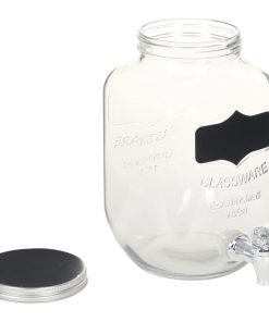 Distributori Di Bevande 2 Pz Da 4 L Con Supporto Vetro
