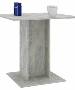 Tavolo Da Pranzo Grigio Cemento 80x80x75 Cm Legno Multistrato