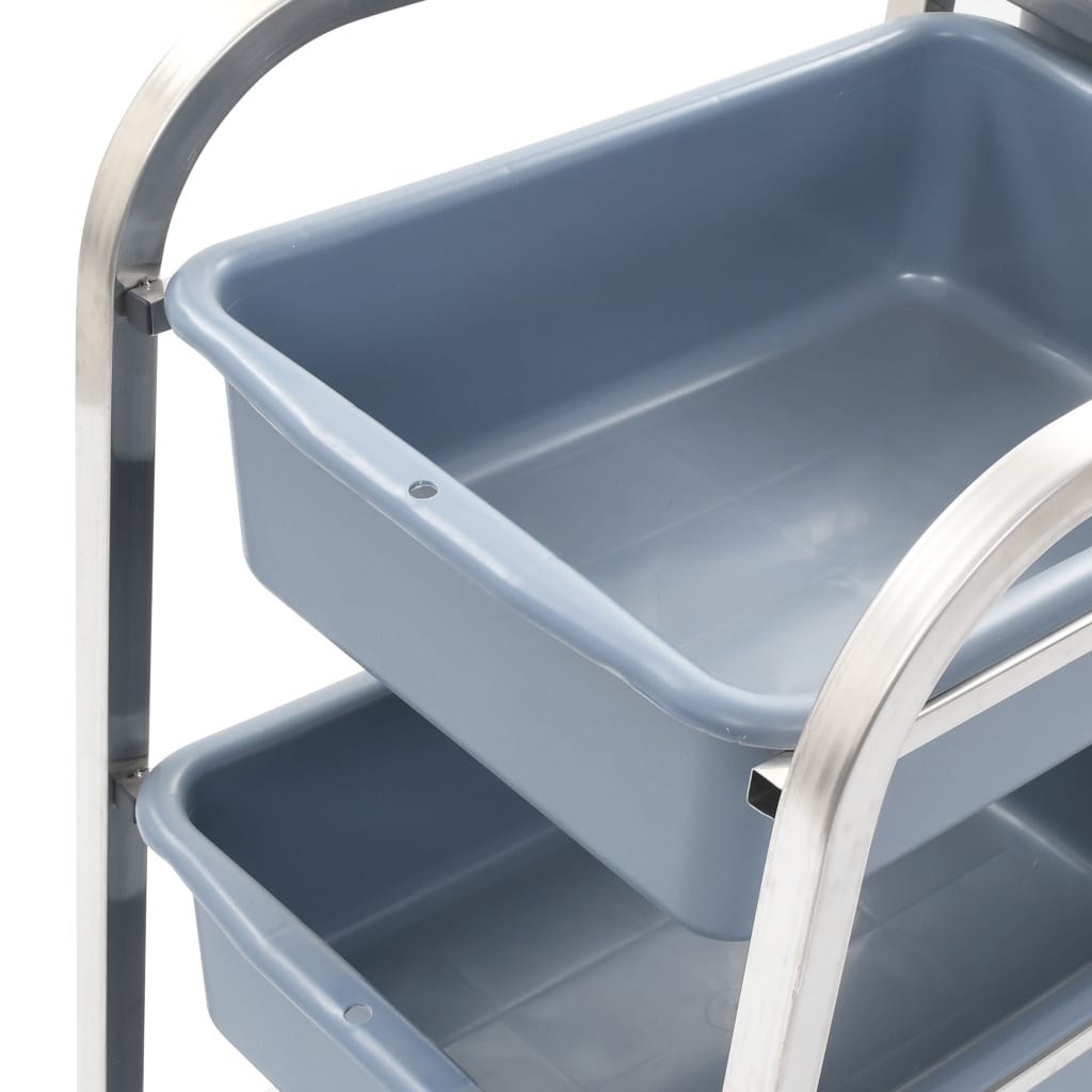 Carrello Da Cucina Con Contenitori In Plastica 82x43,5x93 cm
