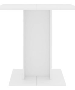 Tavolo Da Pranzo Bianco 80x80x75 Cm In Legno Multistrato