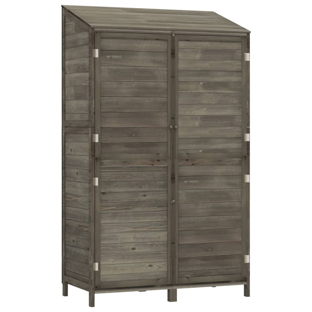 Capanno Giardino Antracite 102x52x174,5 Cm Legno Massello Abete