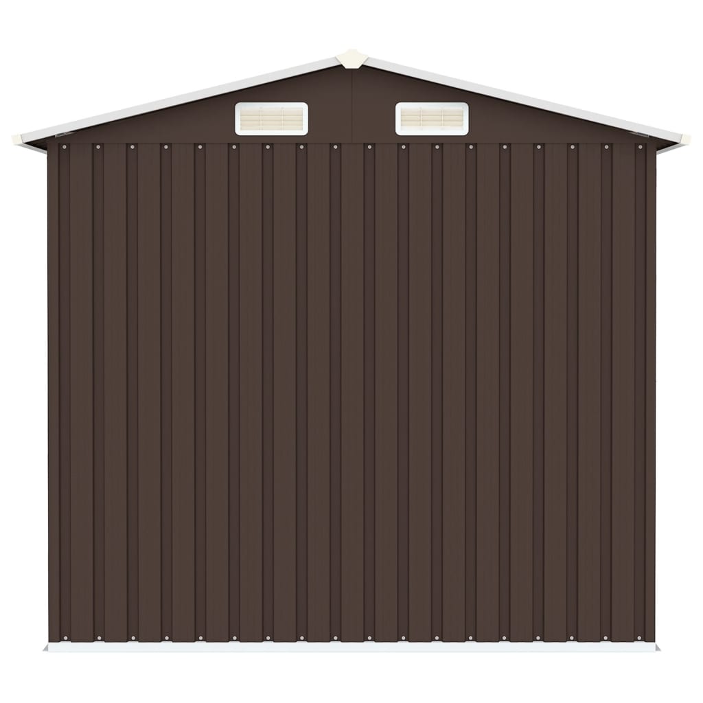 Capanno Da Giardino Marrone 205x129x183 Cm In Acciaio Zincato - Image 3