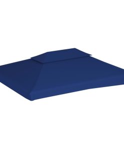 Copertura Superiore Per Gazebo A 2 Strati 310 G/m² 4x3 M Blu