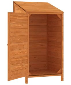Capanno Da Giardino Marrone 55x52x112cm Legno Massello Di Abete