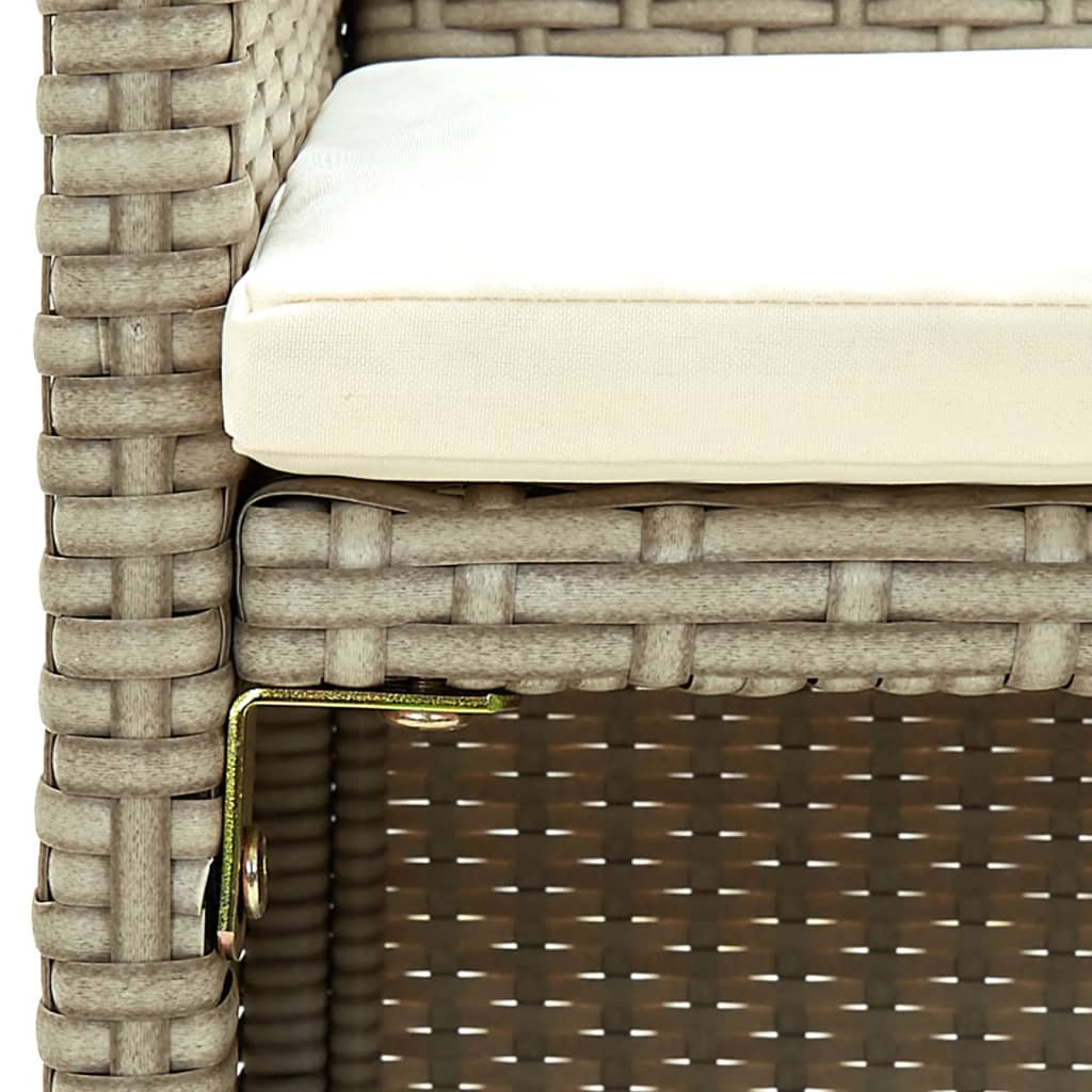 Divano Da Giardino A 2 Posti Con Cuscini Beige In Polyrattan