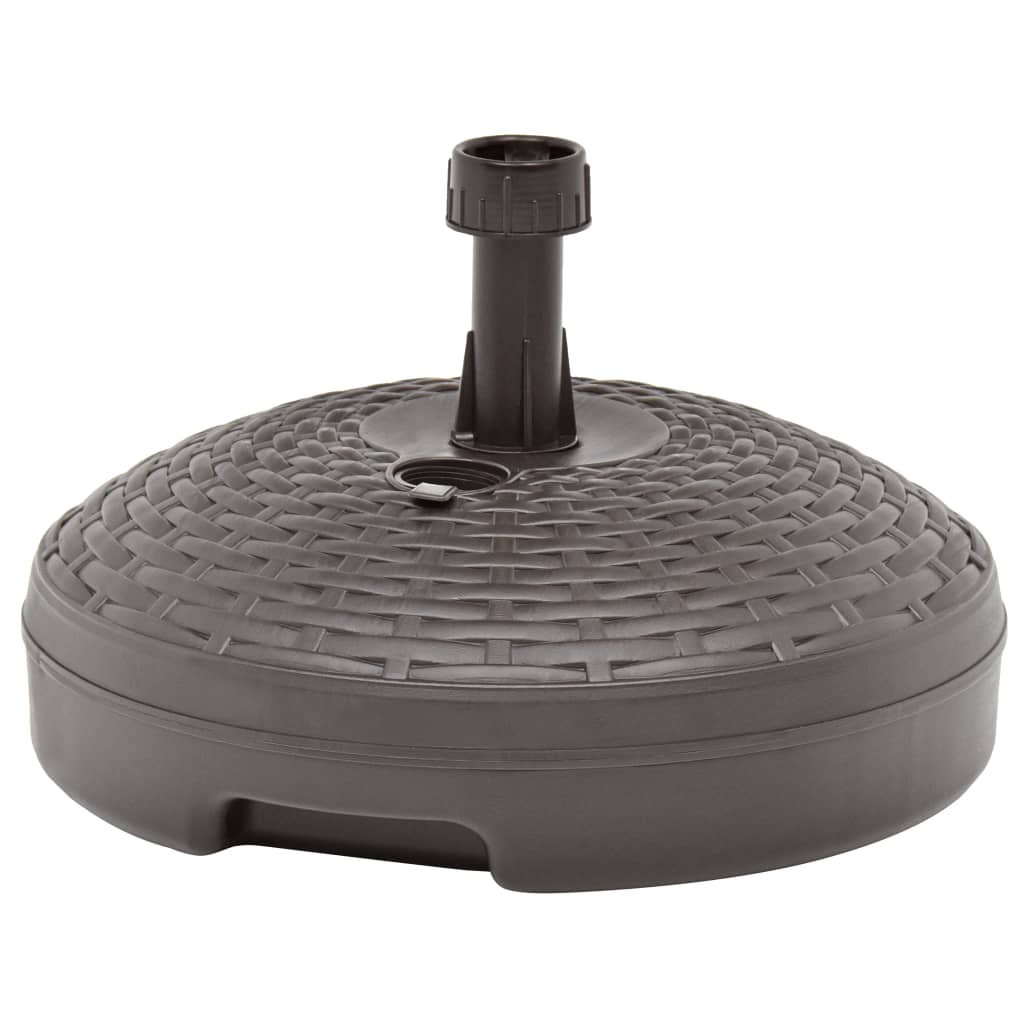 Base Ombrellone Per Sabbia/acqua 20l Marrone Rattan In Plastica - Image 5