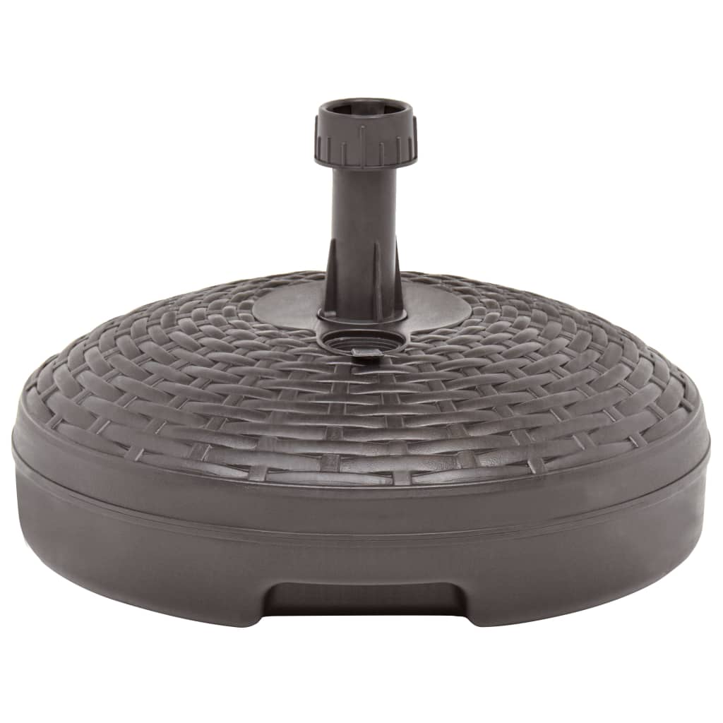 Base Ombrellone Per Sabbia/acqua 20l Marrone Rattan In Plastica - Image 2
