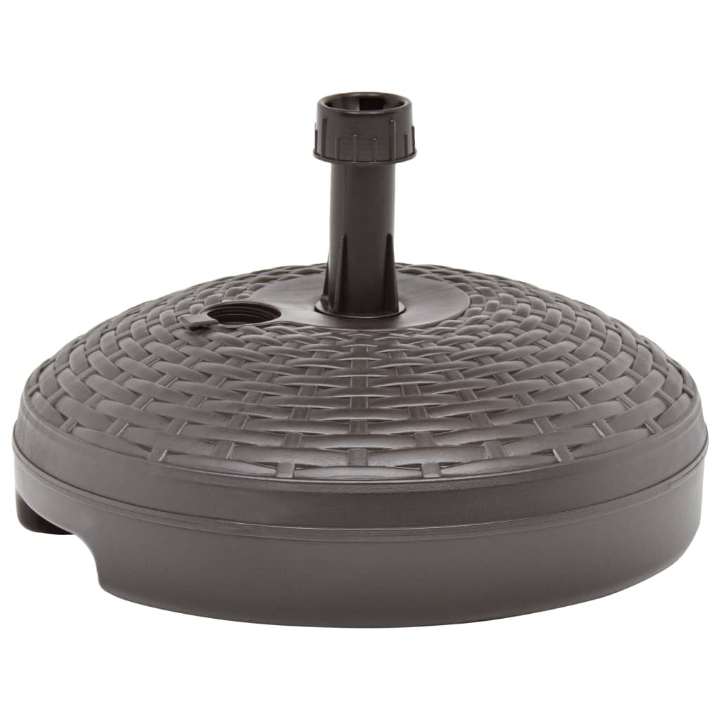 Base Ombrellone Per Sabbia/acqua 20l Marrone Rattan In Plastica - Image 3
