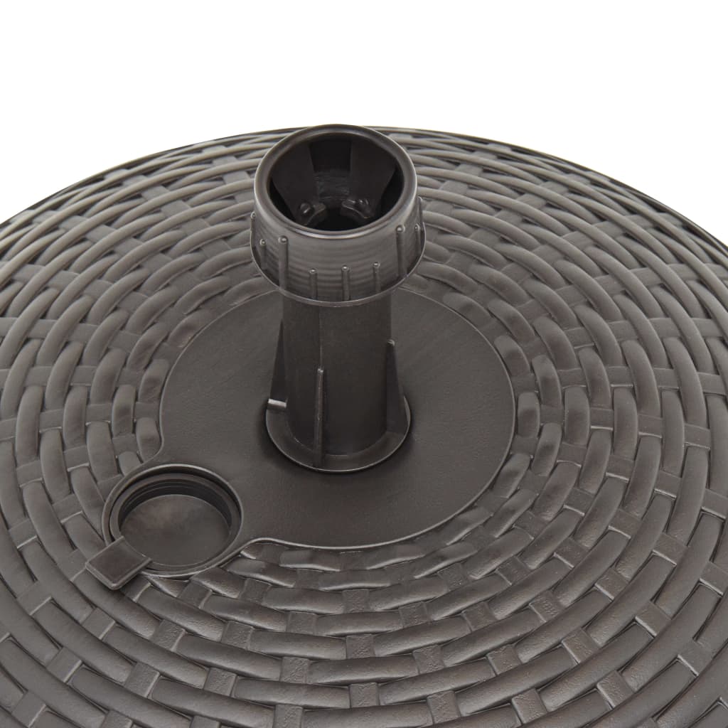 Base Ombrellone Per Sabbia/acqua 20l Marrone Rattan In Plastica - Image 6