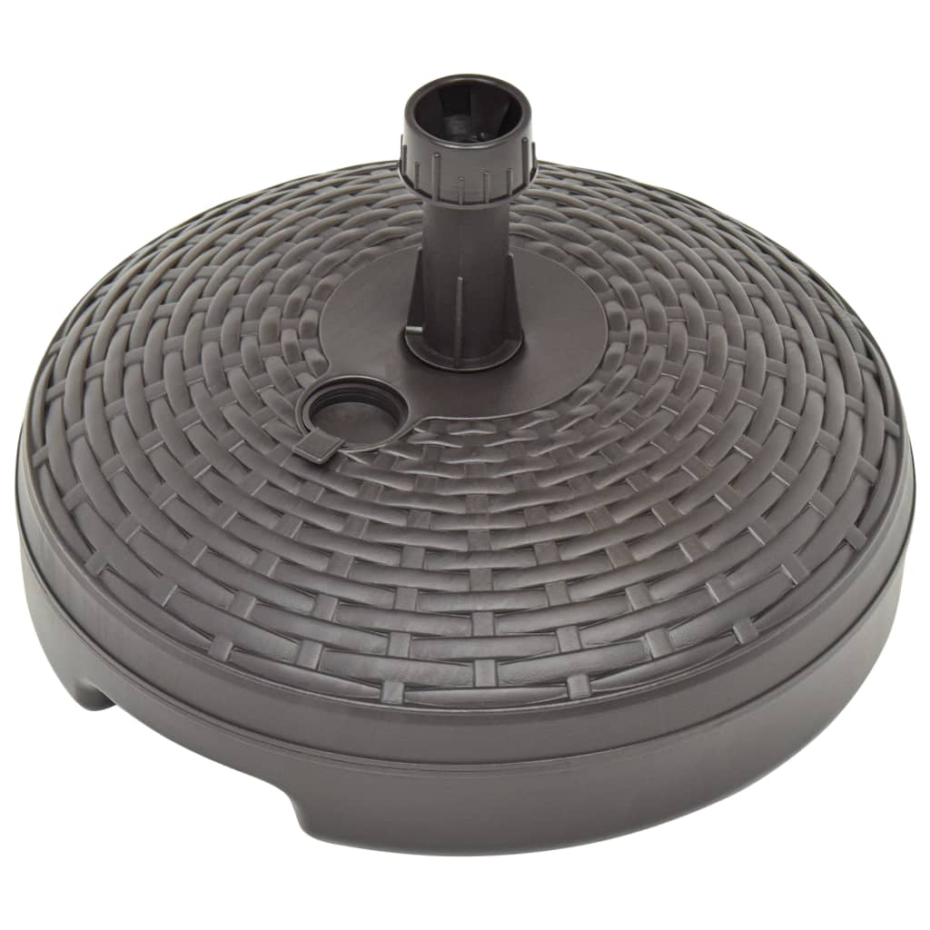 Base Ombrellone Per Sabbia/acqua 20l Marrone Rattan In Plastica - Image 4