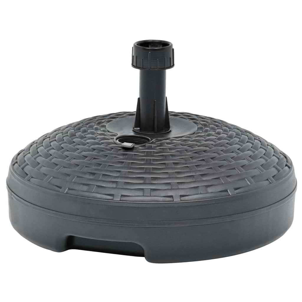 Base Ombrellone Sabbia/acqua 20l Antracite Rattan In Plastica - Image 2