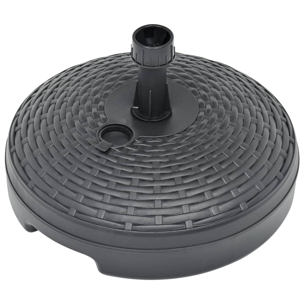 Base Ombrellone Sabbia/acqua 20l Antracite Rattan In Plastica - Image 3