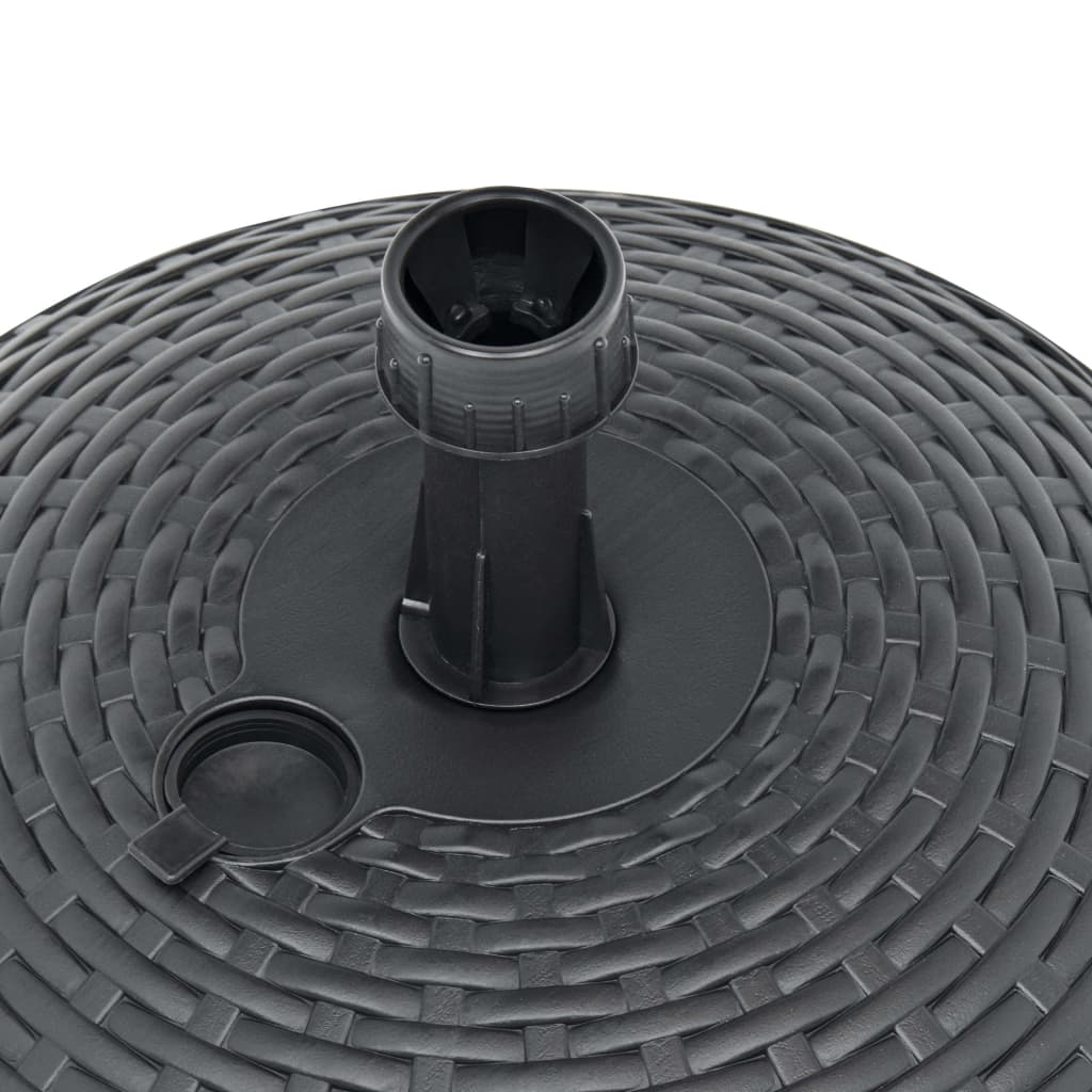 Base Ombrellone Sabbia/acqua 20l Antracite Rattan In Plastica - Image 4