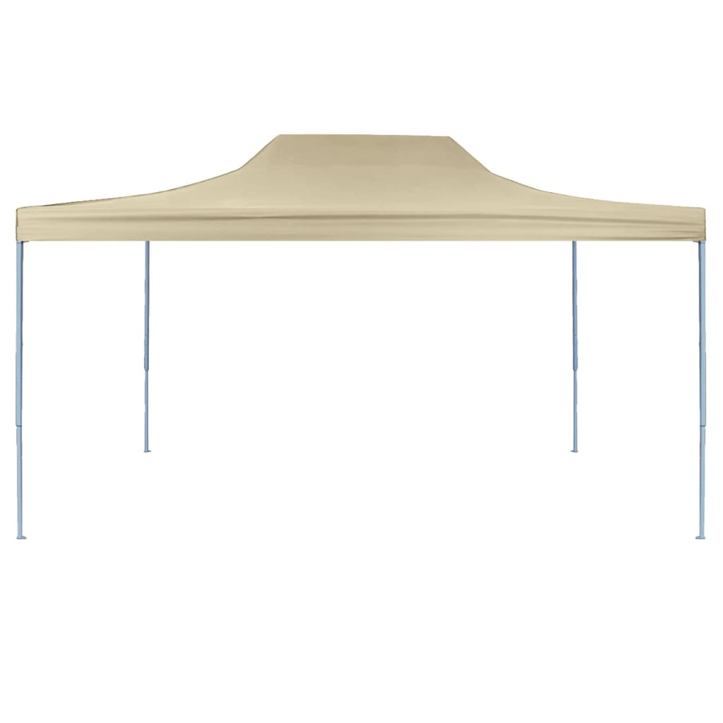 Gazebo Professionale Pieghevole 3x4m Acciaio Crema - Image 6